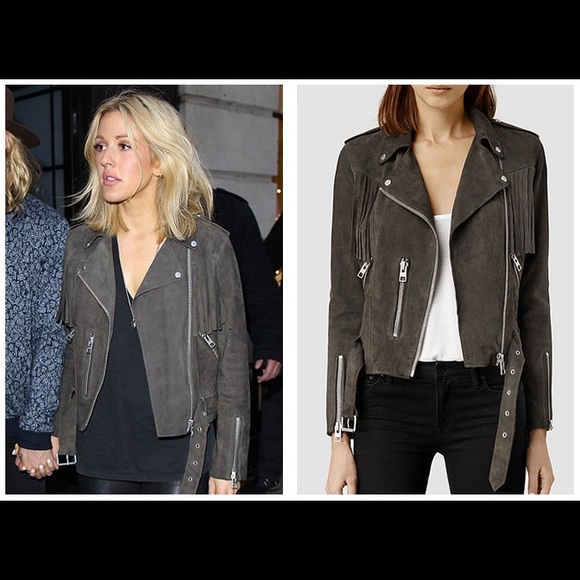 all saints fringe jacket